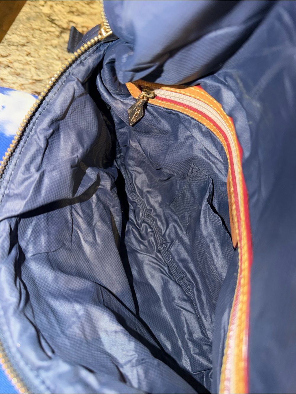 MZ WALLACE Crosby Swing Crossbody Navy with Gold Hardware - Picture 5 of 7